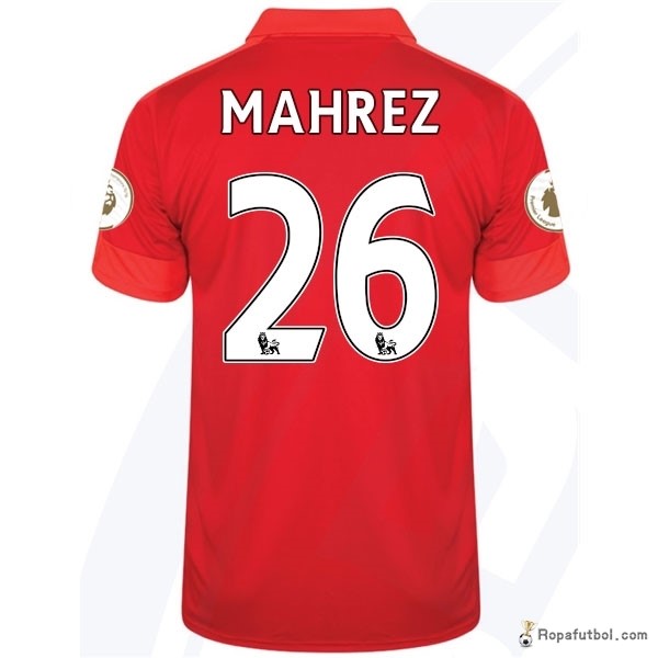 Camiseta Leicester City Replica Segunda Ropa Mahrez 2016/17 Rojo